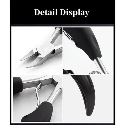 2 pack Podiatrist Toenail Clippers，Nail Clippers for Thick & Ingrown Toenails， Super Sharp Curved Blade Toenails Trimmer