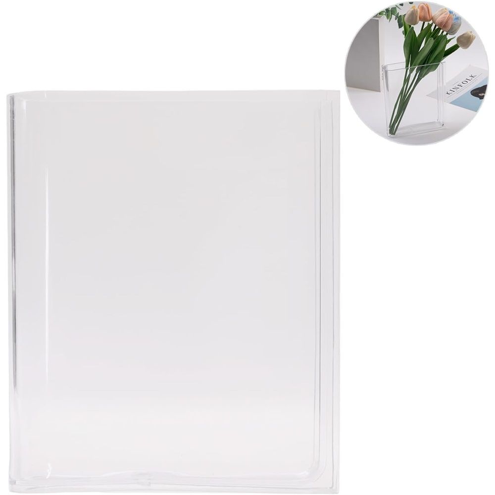 Clear Acrylic Book Vase for Flowers, Transparent Flower Vase for Home Decor, Simplicity Bookshelf Decor, Unique Stuff for Book Lovers (Clear) Kemu |Fashion Home Kitchen Beauty