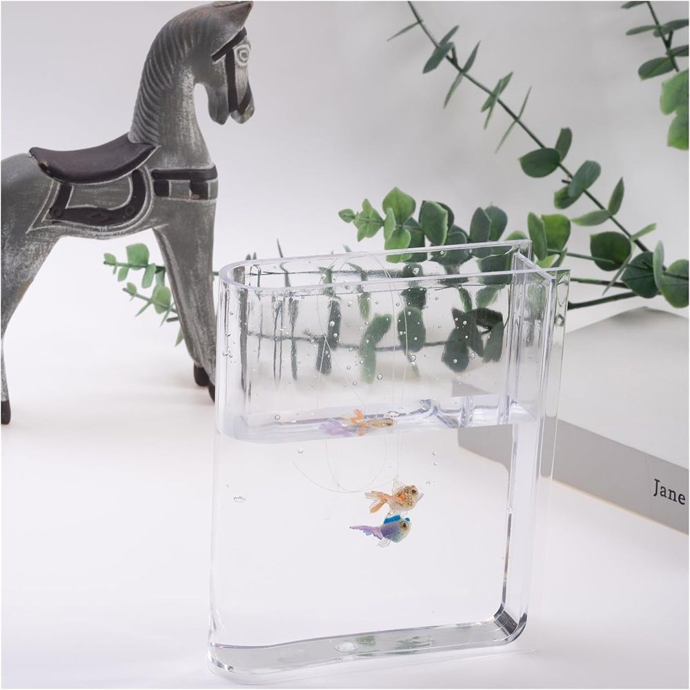 Clear Acrylic Book Vase for Flowers, Transparent Flower Vase for Home Decor, Simplicity Bookshelf Decor, Unique Stuff for Book Lovers (Clear) Kemu |Fashion Home Kitchen Beauty