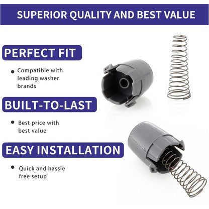 2 pack Washer Magnetic Door Plunger Replacement Part - washer parts, Washer Magnetic Door Plunger and Spring, Washing Machine Parts Fits