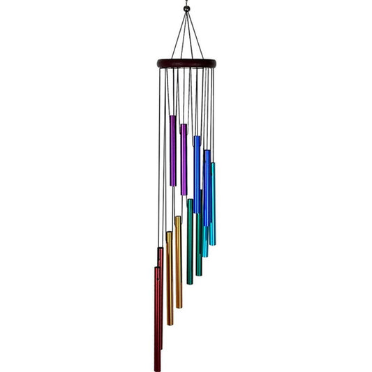2 pack Outdoor Colorful Wind Chimes for Outside with 12 Aluminum Tubes for Garden Patio Balcony and Home Decor Kemu |Fashion Home Kitchen Beauty