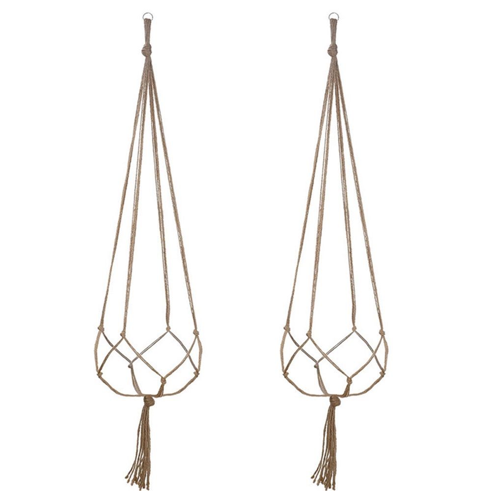 4 pack Hemp Rope Plant Hanger Hanging Planter 47.2 Inch for Plant Pot, Without Pot and Plant (Light Brown-Hemp) Kemu |Fashion Home Kitchen Beauty