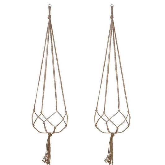 4 pack Hemp Rope Plant Hanger Hanging Planter 47.2 Inch for Plant Pot, Without Pot and Plant (Light Brown-Hemp) Kemu |Fashion Home Kitchen Beauty