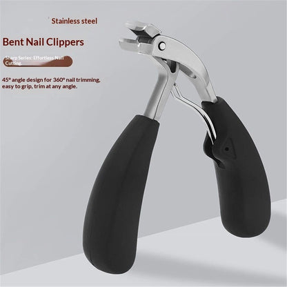 1Pcs Stainless Steel Toenail Clippers Safe Slanted Nail Clippers Cutters Scissors with Handle Professional Curved Blade Grooming Tool for Seniors Kemu |Fashion Home Kitchen Beauty