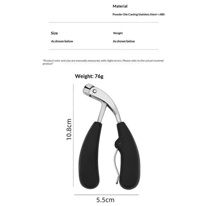 1Pcs Stainless Steel Toenail Clippers Safe Slanted Nail Clippers Cutters Scissors with Handle Professional Curved Blade Grooming Tool for Seniors Kemu |Fashion Home Kitchen Beauty