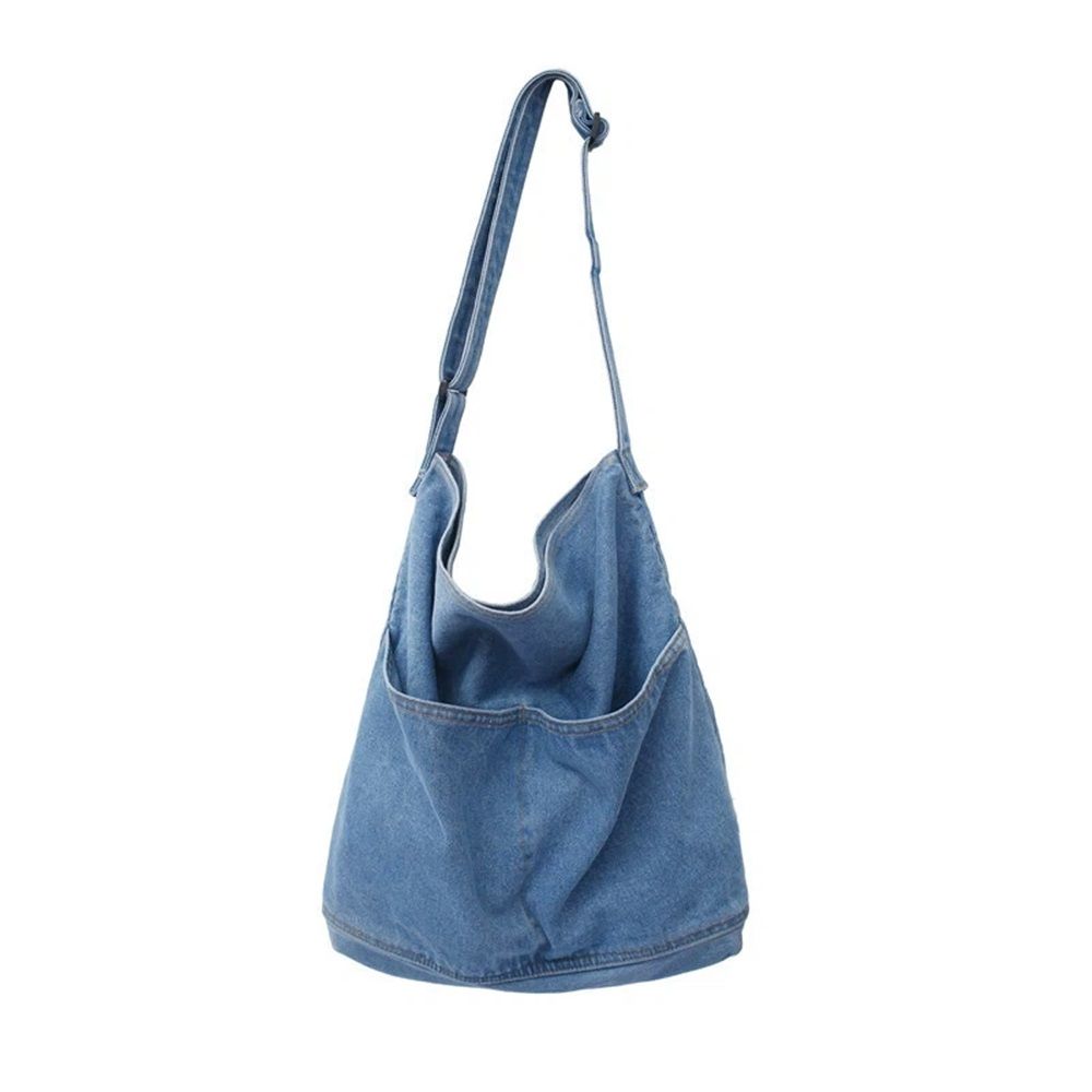 Denim Shoulder Bag Casual Tote Bag Large Handbag Jean Purse for Women,Casual Retro Aesthetic Crossbody Bag Handbag Kemu |Fashion Home Kitchen Beauty