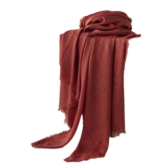 Women Scarfs Large Long Beach Gauze Shawl Wrap,for Daily Outfits Stylish Occasions,Scarf Category Ornament 100cm-190cm(dark red) Kemu |Fashion Home Kitchen Beauty