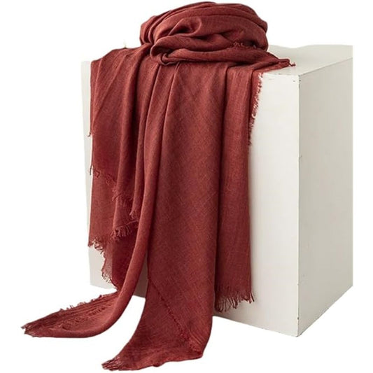 Women Scarfs Large Long Beach Gauze Shawl Wrap,for Daily Outfits Stylish Occasions,Scarf Category Ornament 100cm-190cm(dark red) Kemu |Fashion Home Kitchen Beauty
