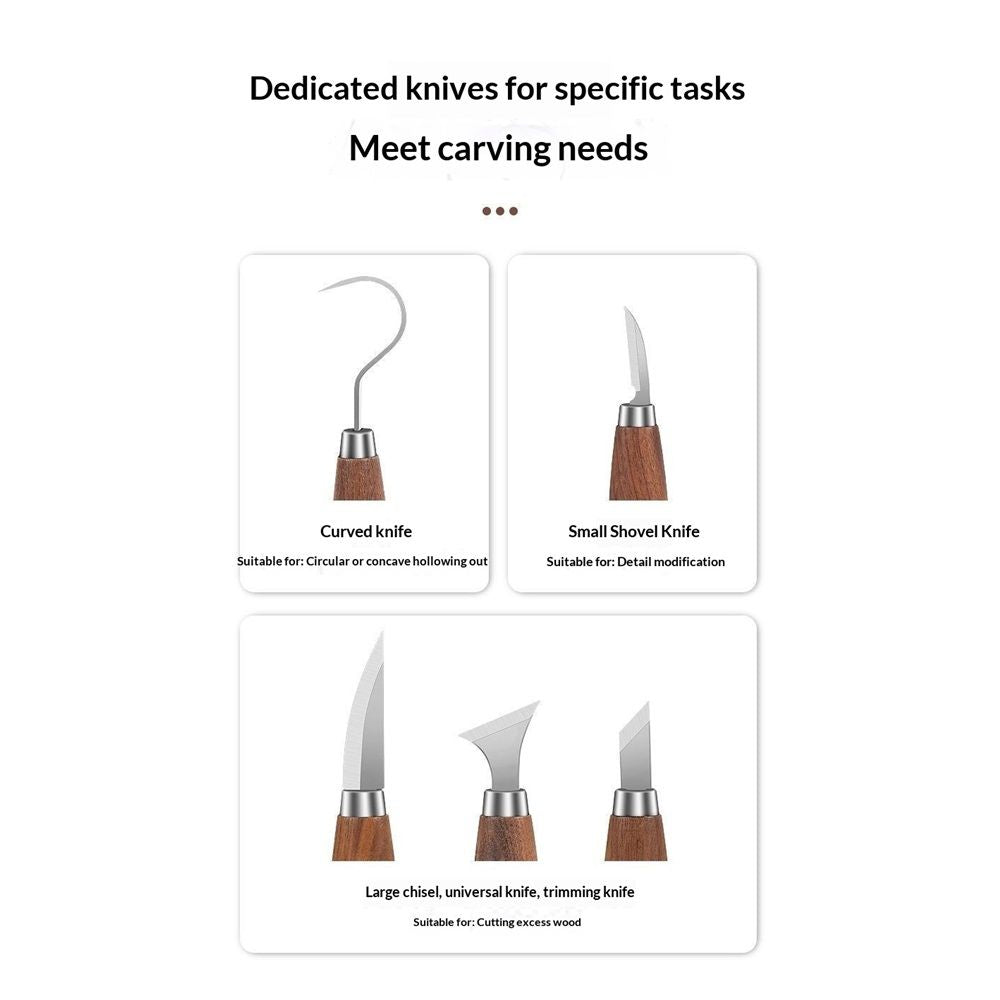 Wood Carving Kit Kit Wood Carving Tools Set for DIY Crafts for Wood DIY Beginners,Carving Kit for Beginners (Brown) Kemu |Fashion Home Kitchen Beauty