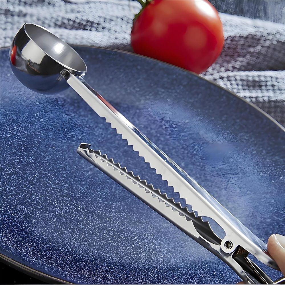 4 Pack of Coffee Scoops, stainless steel measuring scoop, with coffee bag clip, suitable for ground coffee, espresso beans, milk powder, protein powder Kemu |Fashion Home Kitchen Beauty