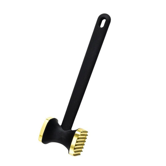 2 pack Meat Tenderizer Tool, Double Side Meat Hammer Tenderizer With Comfort-Grip Handle Heavy Duty Manual Hammer Mallet Tool for Steak Chicken and Pork(Black+golden) Kemu |Fashion Home Kitchen Beauty