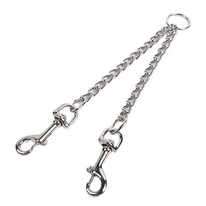 Metal Double Dog Leash Coupler, Chew Proof Tangle Free Dual Pet Dog Leash Extension Splitter Lead for 2 Dogs（3.5mm*60cm） Kemu |Fashion Home Kitchen Beauty