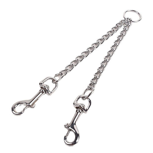 Metal Double Dog Leash Coupler, Chew Proof Tangle Free Dual Pet Dog Leash Extension Splitter Lead for 2 Dogs（3.5mm*60cm） Kemu |Fashion Home Kitchen Beauty