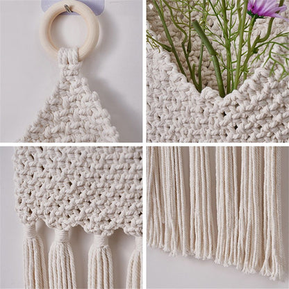 Wall Hanging Basket Decor - Boho Wall Basket Decor - Large Wall Art - Mail Organizer Wall Mount - Key And Letter Holder For Wall - White Kemu |Fashion Home Kitchen Beauty