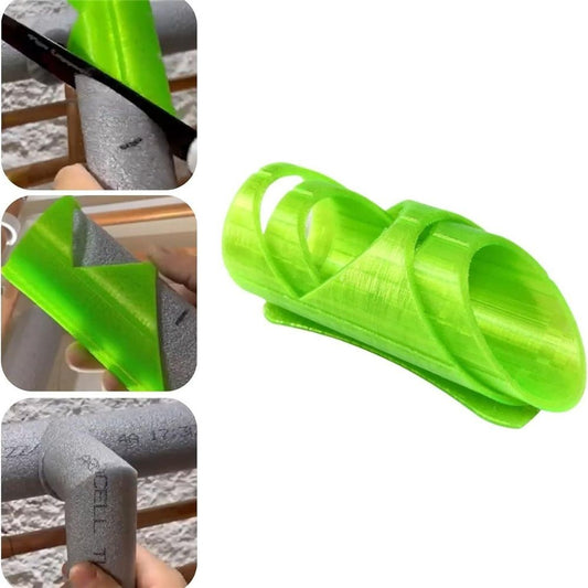 2 set Pipe Insulation Cutting Guide - Foam & Rubber Pipe Cutter Tool for Insulated Foam Pipe Lagging Installation - 3 Sizes for Home Industrial Use (Green, 59/51/45mm) Kemu |Fashion Home Kitchen Beauty