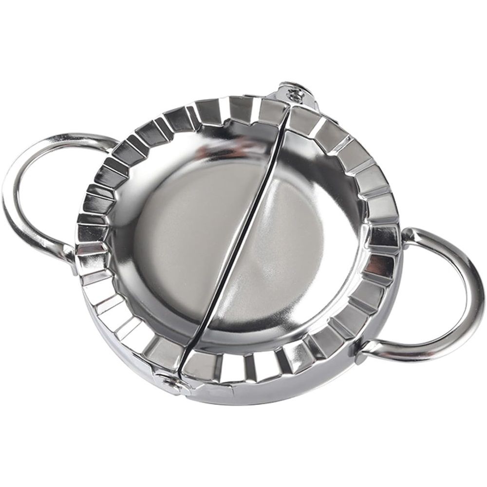 New Stainless Steel Ravioli Mould Dumpling Maker Wrapper Pierogie Pie Crimper Pastry Dough Press Cutter Kitchen Gadgets (Round Handle) Kemu |Fashion Home Kitchen Beauty