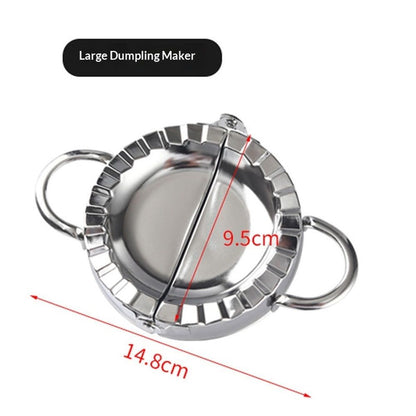 New Stainless Steel Ravioli Mould Dumpling Maker Wrapper Pierogie Pie Crimper Pastry Dough Press Cutter Kitchen Gadgets (Round Handle) Kemu |Fashion Home Kitchen Beauty