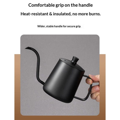 Gooseneck Pour Over Coffee Kettle 12 oz （350ml）Stainless Steel Hand Drip Long Narrow Spout  for Stove Top, black Kemu |Fashion Home Kitchen Beauty