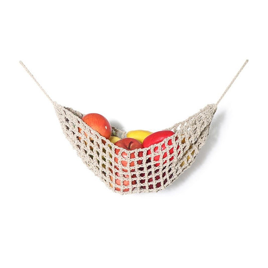 Hanging Fruit Hammock Under Cabinet - Cotton Basket Storage for Produce, Banana - Boho Kitchen Decor for More Counter Space at Home Boat Camper RV（only bag） Kemu |Fashion Home Kitchen Beauty