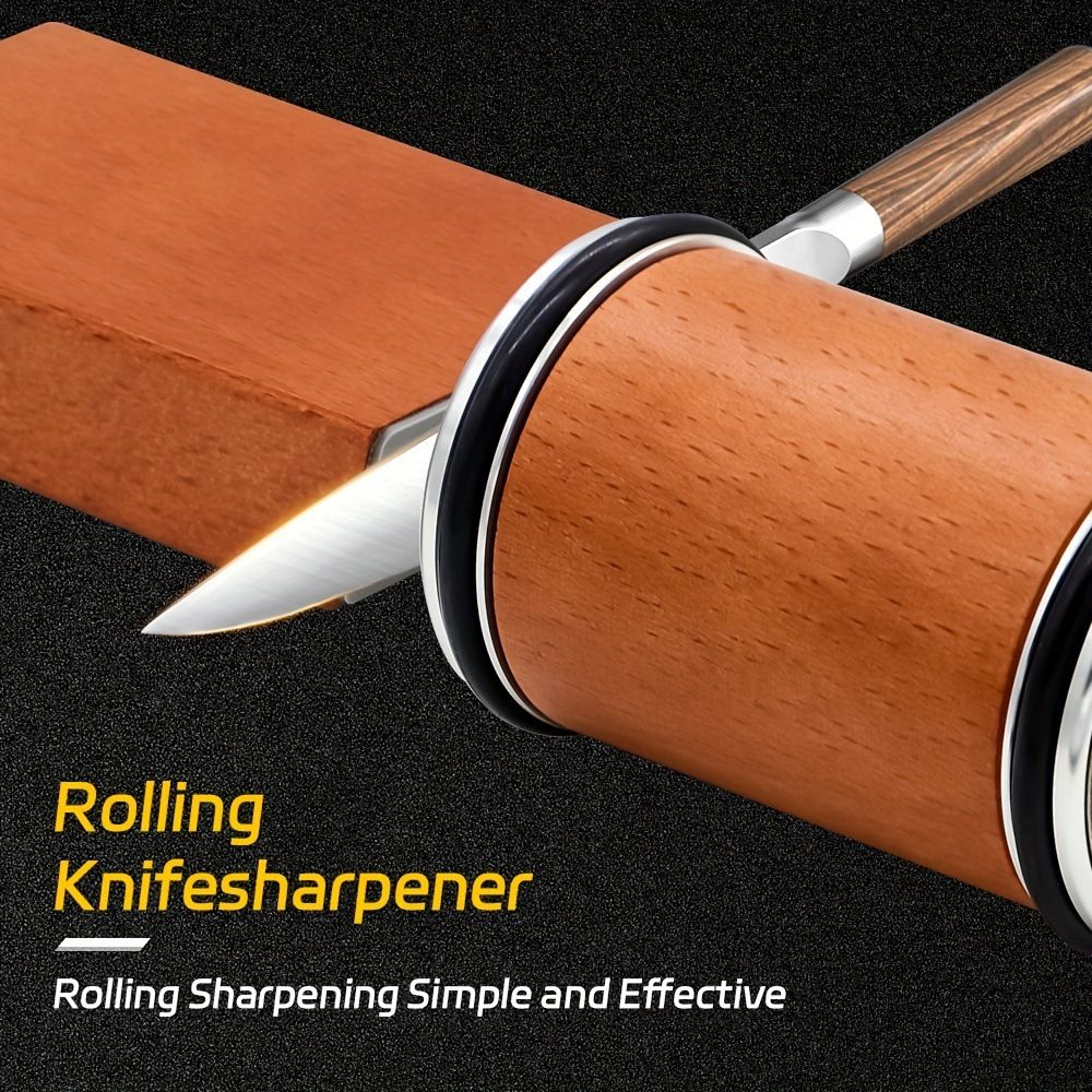 Knife Sharpener Tool - Rolling Knife Sharpener Kit with Diamond discs Angles 15° & 20°, Razor sharp Edges, Multipurpose Rolling Sharpener for Kitchen Knives, Chef's Knive Kemu |Fashion Home Kitchen Beauty