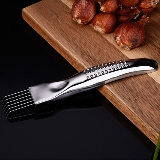 2 pack Shred Silk The Knife, Green Onion Cutter Stainless Steel Chopped Kitchen Slicing Tool Cutter for Vegetables Onion Garlic, Multifunctional Kitchen Food Vegetable Cutter Kemu |Fashion Home Kitchen Beauty