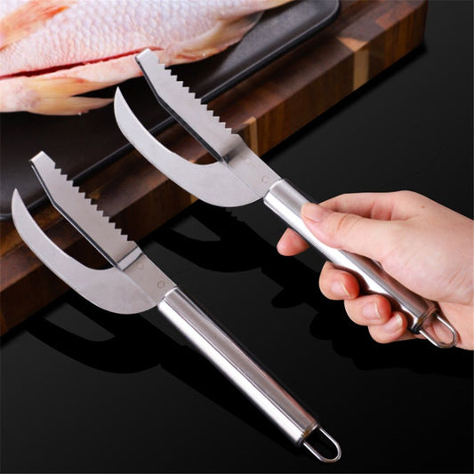 2 pack Stainless Steel Fish Maw Knife,3 In 1 Fish Maw Knife, Multifunction Fish Scale Knife fish scale remover Household Kitchen Fish Scale Tool Kemu |Fashion Home Kitchen Beauty