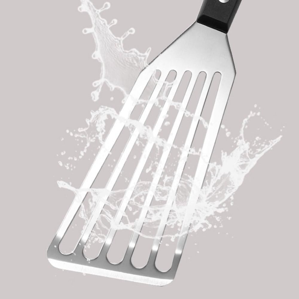 Fish shovel Stainless Steel Flexible, Corrosion Resistant, Kitchen Slotted, Slotted with Handle for Cooking, Grilling, Flipping, Egg, Cookie, Pancake and Burger