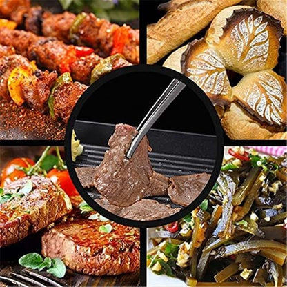 2 pack Stainless Steel Self-Standing Tongs, Kitchen Tweezers for Grilling, Serving, and Plating, Heat-Resistant Ergonomic Design with Non-Slip Handle, Durable, Rust-Resistant