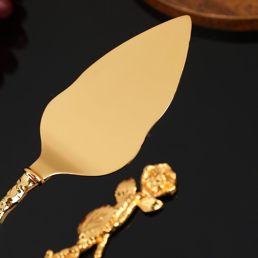 Cake Cutting Set for Wedding, Personalized Gold Cake Knife and Server Set, Custom Cake Serving Set, Engraved Pastry Pie Server Cake Pizza Cutter, Birthday Bridal Gift Kemu |Fashion Home Kitchen Beauty