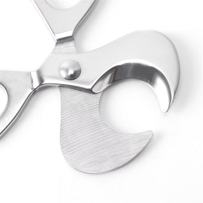 Cigar Scissors Cutter,Stainless Steel Guillotine Double Blade Straight Cut Scissors (Silver) for Cigars Kemu |Fashion Home Kitchen Beauty