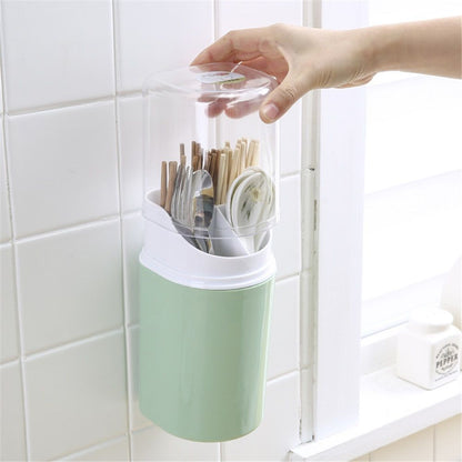 Tall Electric Toothbrush Holder with Cover, Bathroom Caddy Fits Adults Electric Toothbrushes, Toothpaste, Wall Mount or Countertop Organizer with Removable Dividers, 4 Slots (Green,only the box) Kemu |Fashion Home Kitchen Beauty