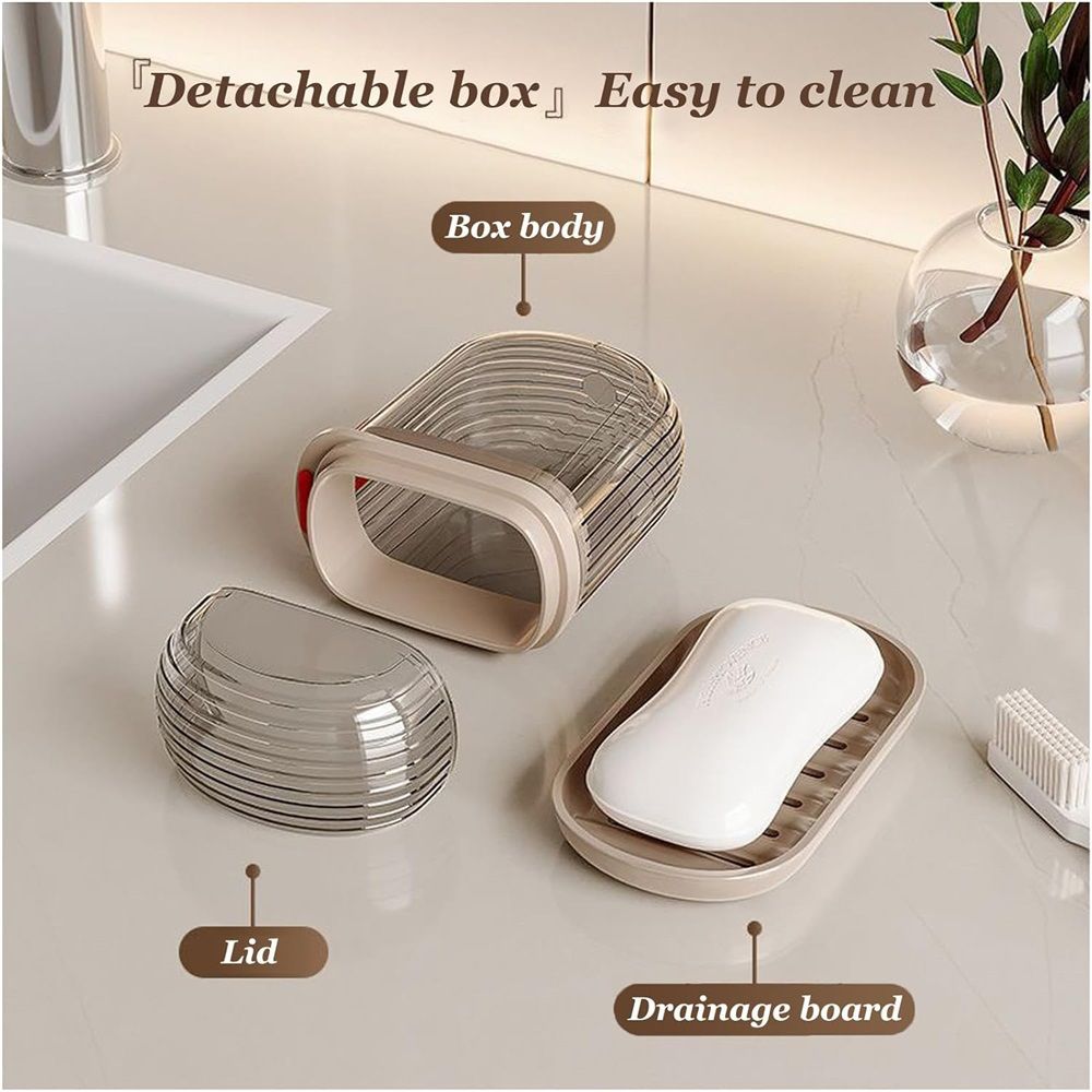 Travel Soap Case, Leakproof Soap Holder with Lid, Portable Bar Soap Holder for Traveling, Ideal for Bar Soap Storage During Travel, Camping, Gym Kemu |Fashion Home Kitchen Beauty