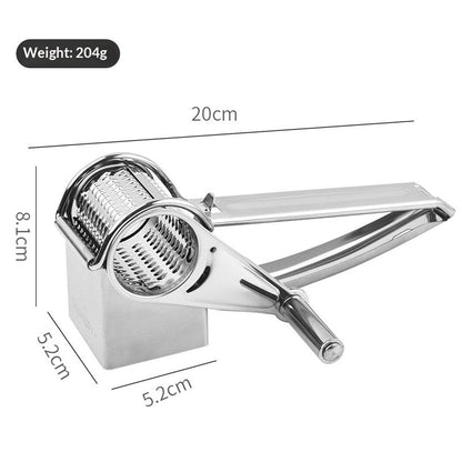 Rotary Cheese Grater Stainless Steel Handheld Rotary Parmesan Grater Cheese Cutter Slicer Shredder with 4 Stainless Drum for Grating Hard Chocolate Nuts Kitchen Tool Kemu |Fashion Home Kitchen Beauty