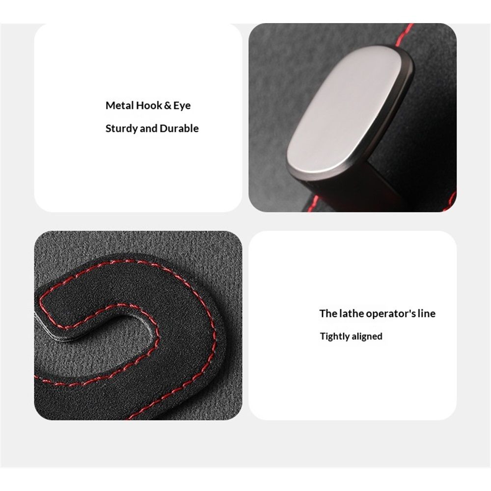 Car Seat Headrest Hooks - 2 Pack Universal Car Purse Hook, Car Bag Purse Holder with Double Hooks for Handbags, Grocery Bags, Bottles, Phones