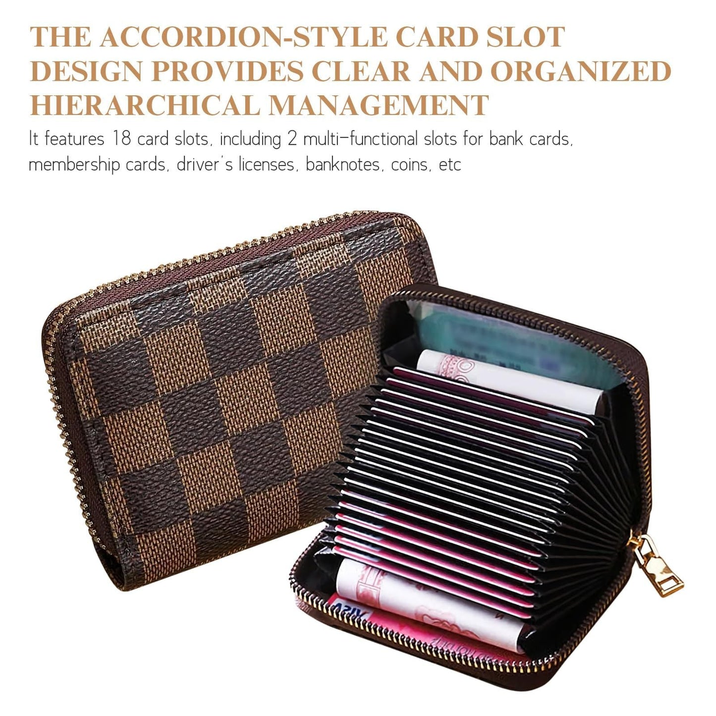Coffee Anti-Magnetic Card Holder, Creative Multi-Slot Large Capacity Card Wallet, Storage for Bank Cards, ID, Driver Licence & Business Cards Kemu |Fashion Home Kitchen Beauty