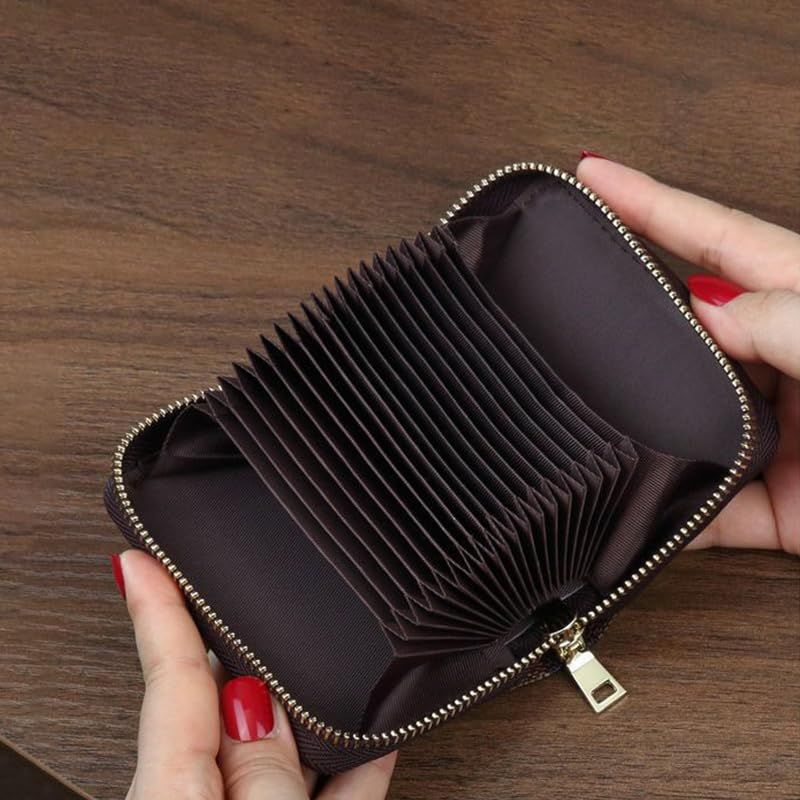 Blue Anti-Magnetic Card Wallet, Creative Multi-Slot Large Capacity Card Holder for Bank Cards, ID, Driver Licence & Business Cards Kemu |Fashion Home Kitchen Beauty