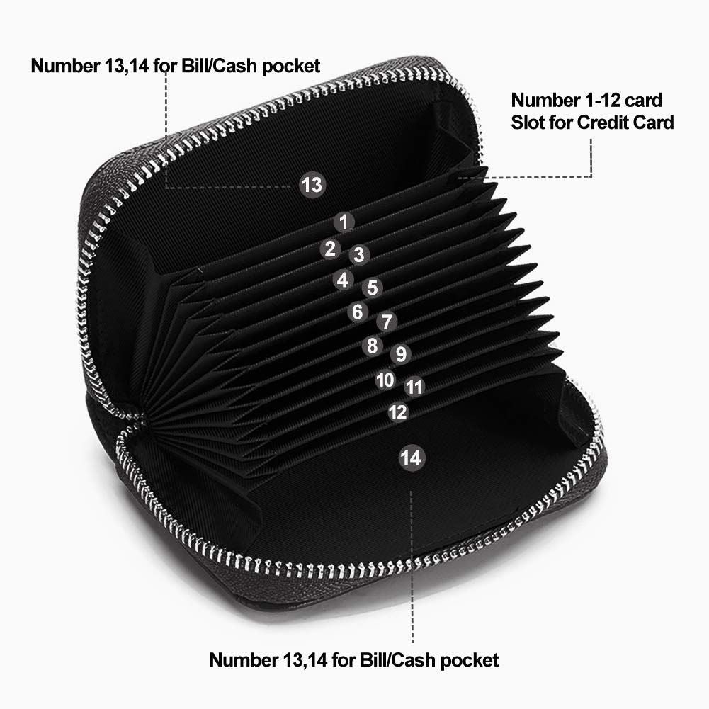 Men Women PU Leather RFID Blocking Card Wallet, Ultra Slim Portable Anti Demagnetisation Credit Card Holder, Mini Lightweight Card Case for Bank Cards ID Daily Carry Kemu |Fashion Home Kitchen Beauty