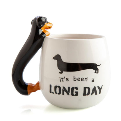 A 3D ceramic coffee cup with a novel dog head, a creatively hand-painted animal face tea cup, and a cute dog shaped drinking cup are ideal gifts for pet lovers to decorate their home kitchens Kemu |Fashion Home Kitchen Beauty