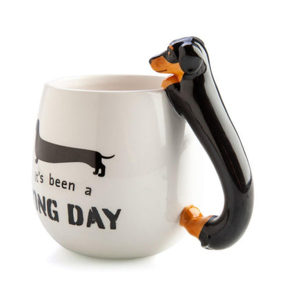 A 3D ceramic coffee cup with a novel dog head, a creatively hand-painted animal face tea cup, and a cute dog shaped drinking cup are ideal gifts for pet lovers to decorate their home kitchens Kemu |Fashion Home Kitchen Beauty