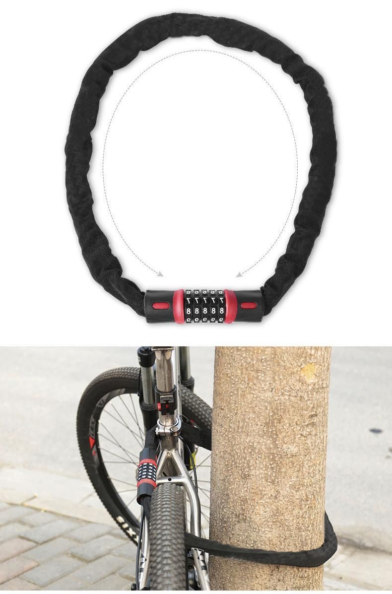 Bike Combination Lock - Black Red, 1.2m Kemu |Fashion Home Kitchen Beauty