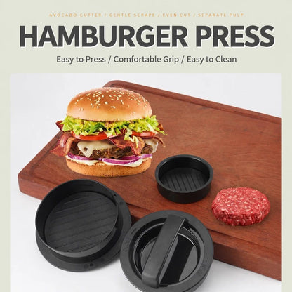 Hamburger Patty Press with 100 Pcs Silicone Paper & 3 Burger Clips