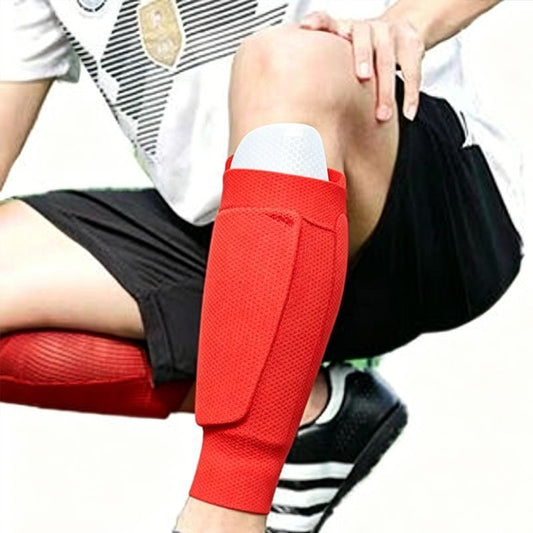 2 Pairs Soccer Shin Guard Sock Red Size M Kemu |Fashion Home Kitchen Beauty
