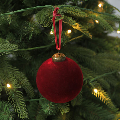 24pk Flocked Xmas Baubles Metal Cap, Off White 6cm Kemu |Fashion Home Kitchen Beauty