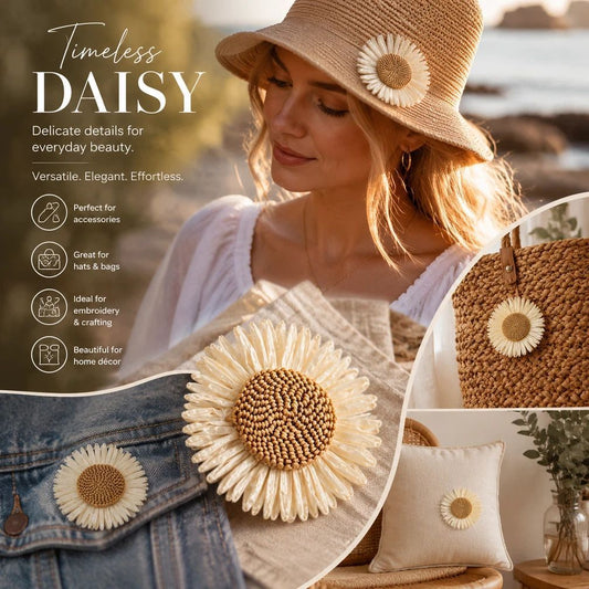 Cream White & Ginger Yellow Mixed Boho Artificial Sunflower Daisy Garment Accessory 8 Pack Kemu |Fashion Home Kitchen Beauty