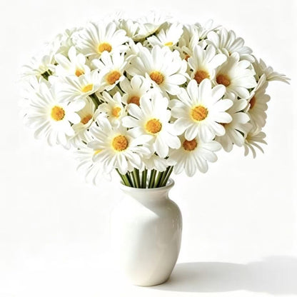 Laid-Back Aussie Lifestyle Fake Chamomile Daisy, Gentle Natural Photo Prop For Home & Cafe 40 pcs