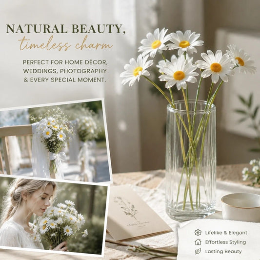 Sunshine Australian Patio Artificial Chamomile, Soft Floral Ornament For Wedding & Hotel 50 pcs Kemu |Fashion Home Kitchen Beauty