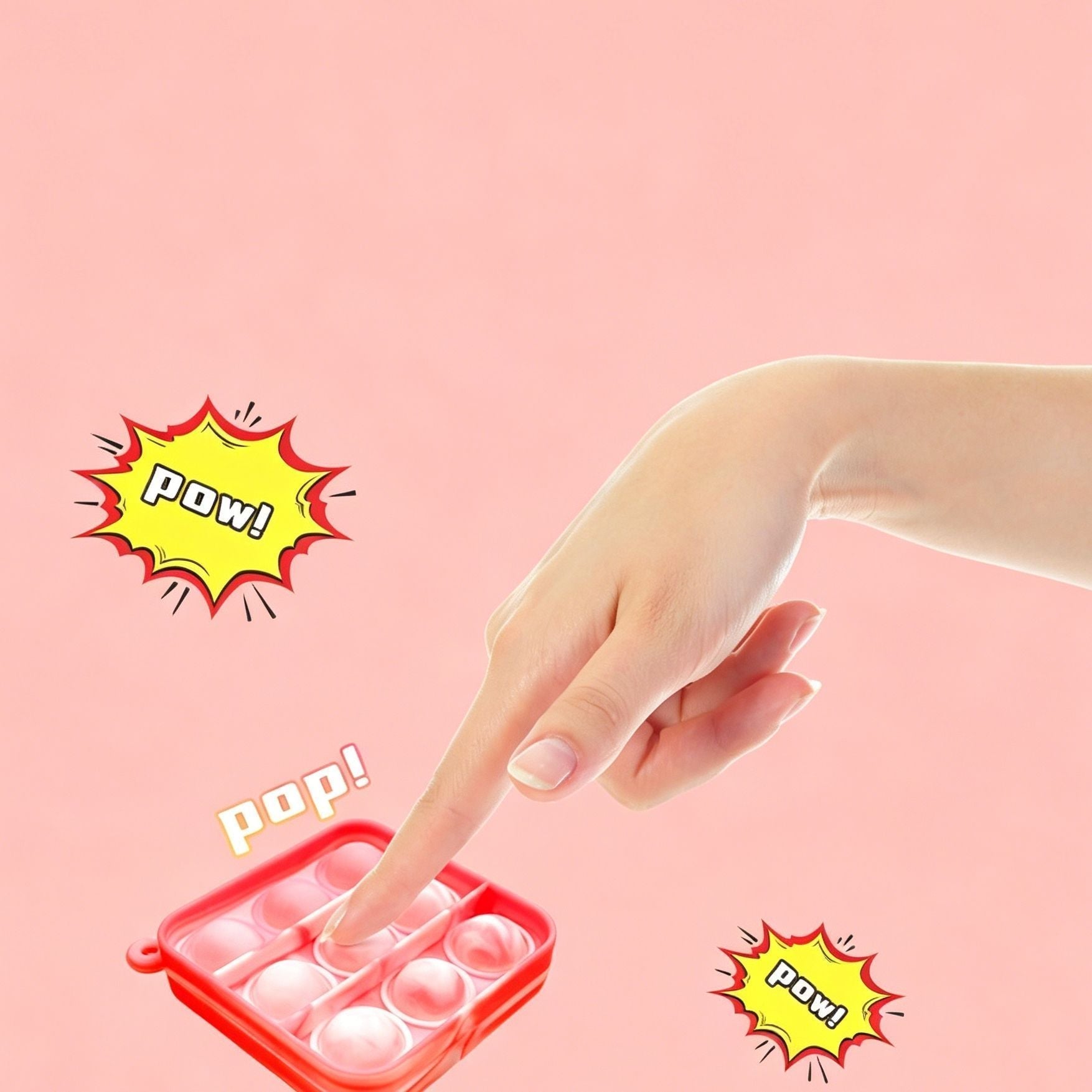 8pk 3cm Heart Pop It Fidget Keychain Kemu |Fashion Home Kitchen Beauty