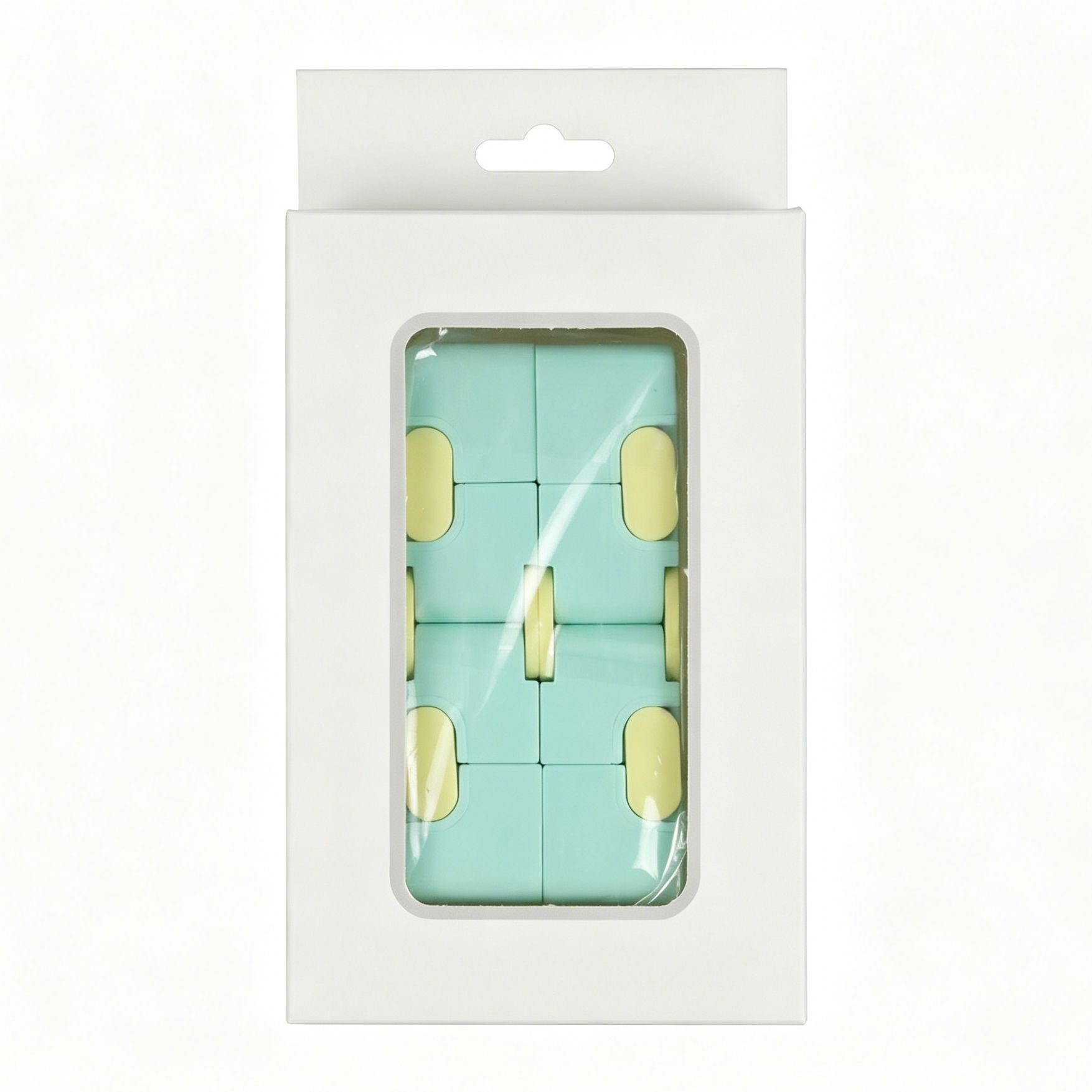 2pk Pastel Green & Yellow Infinity Fidget Cube Kemu |Fashion Home Kitchen Beauty