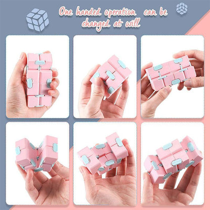 2pk Pastel Green & Yellow Infinity Fidget Cube Kemu |Fashion Home Kitchen Beauty