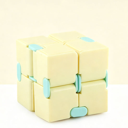 2pk Pastel Yellow & Pink Infinity Fidget Cube Kemu |Fashion Home Kitchen Beauty